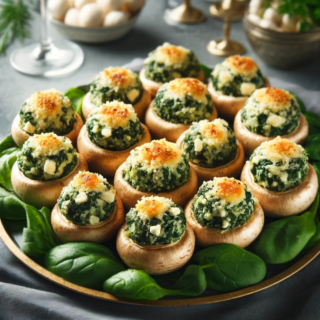 Spinach and Feta Stuffed Mushrooms