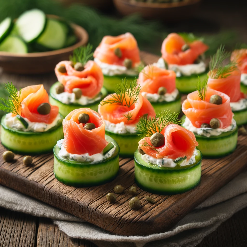 Smoked Salmon Cucumber Bites