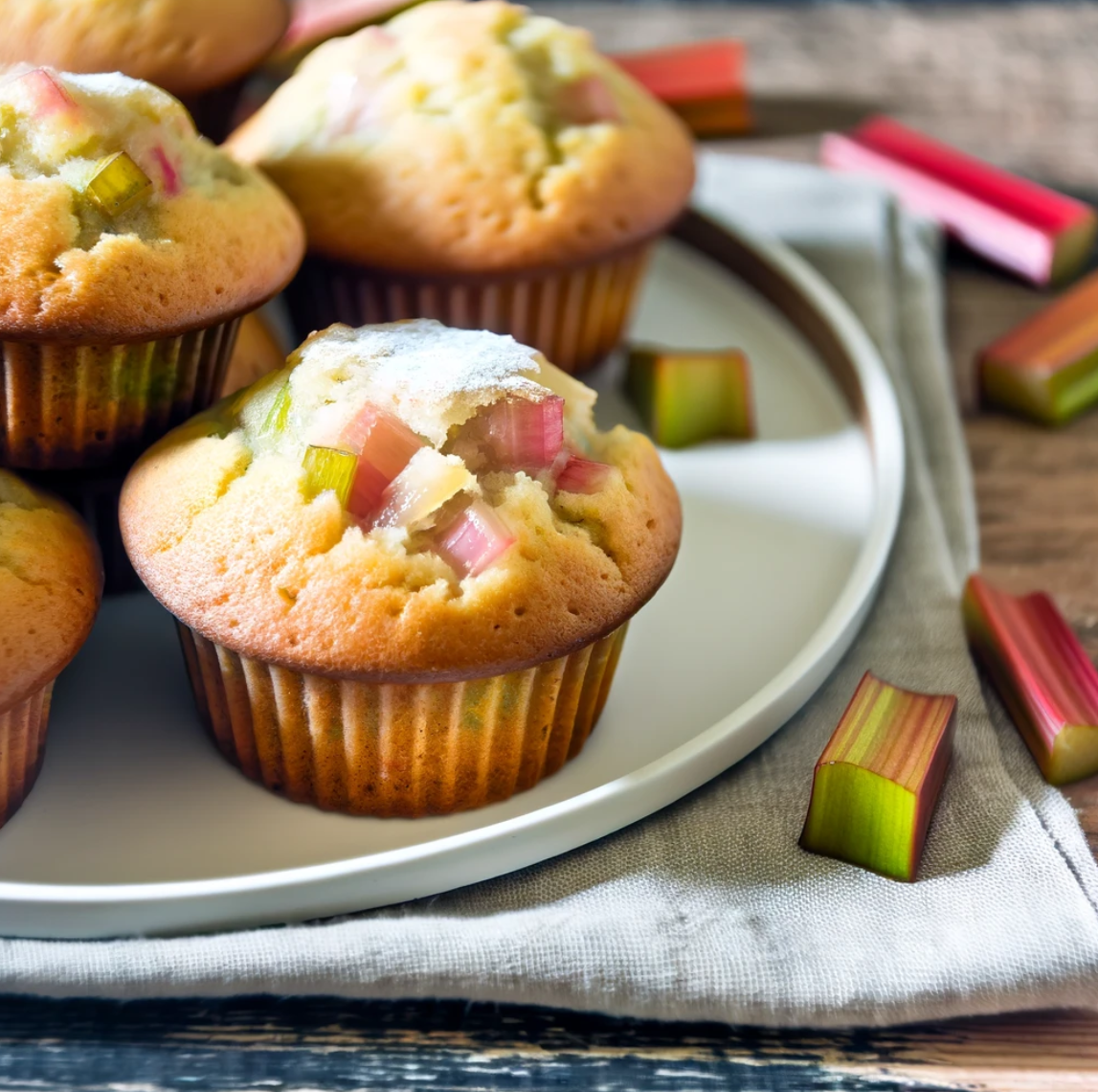 OLD FASHIONED RHUBARB MUFFINS