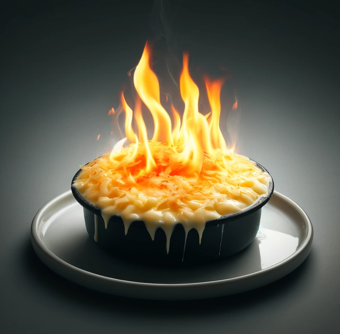Saganaki Flaming Greek Cheese