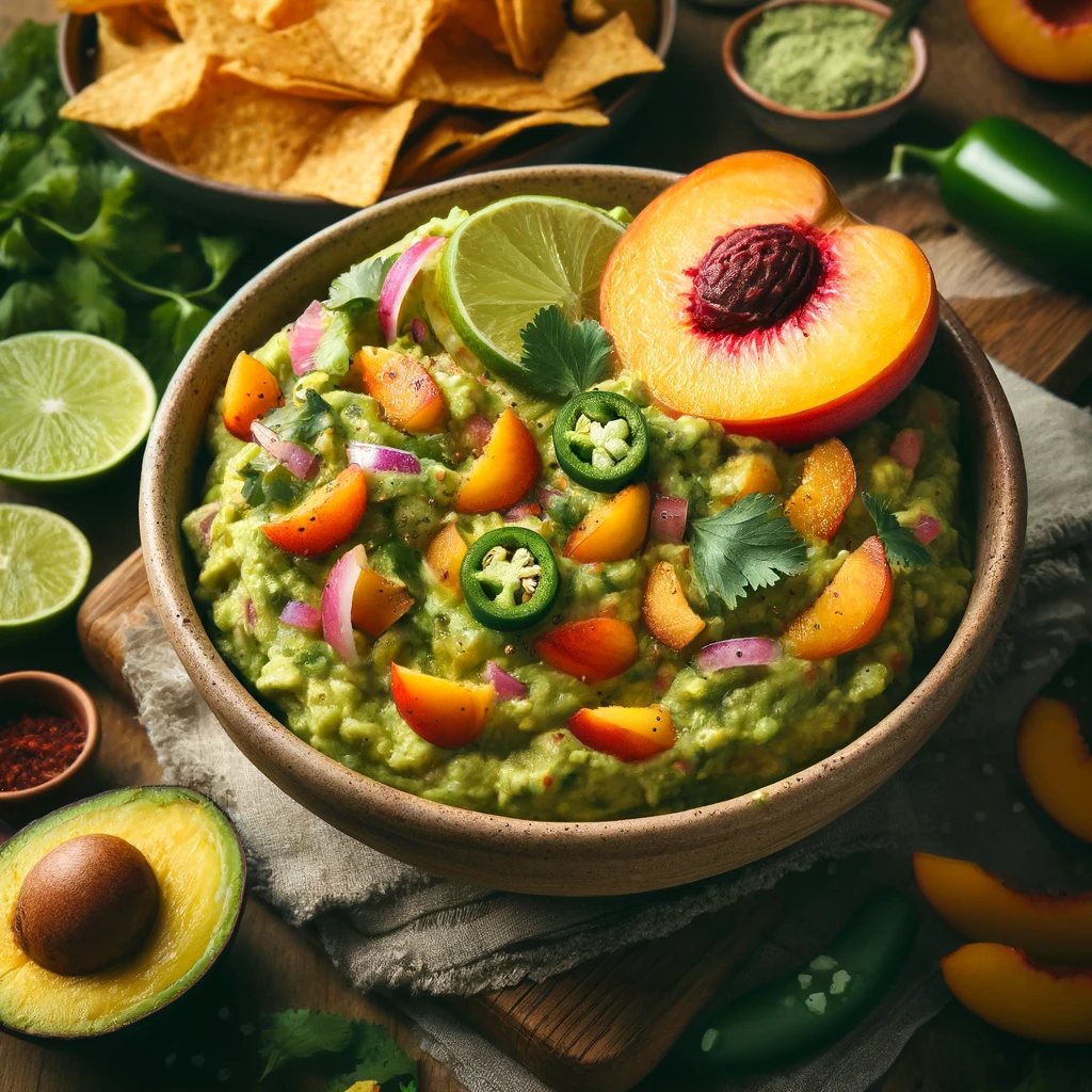 Peach Jalapeno Guacamole