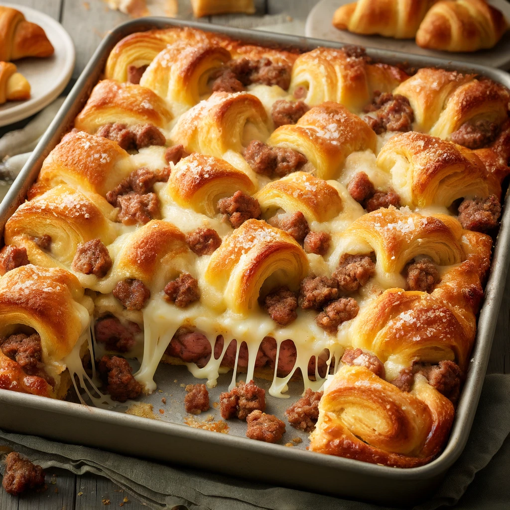 Sausage & Crescent Roll Casserole