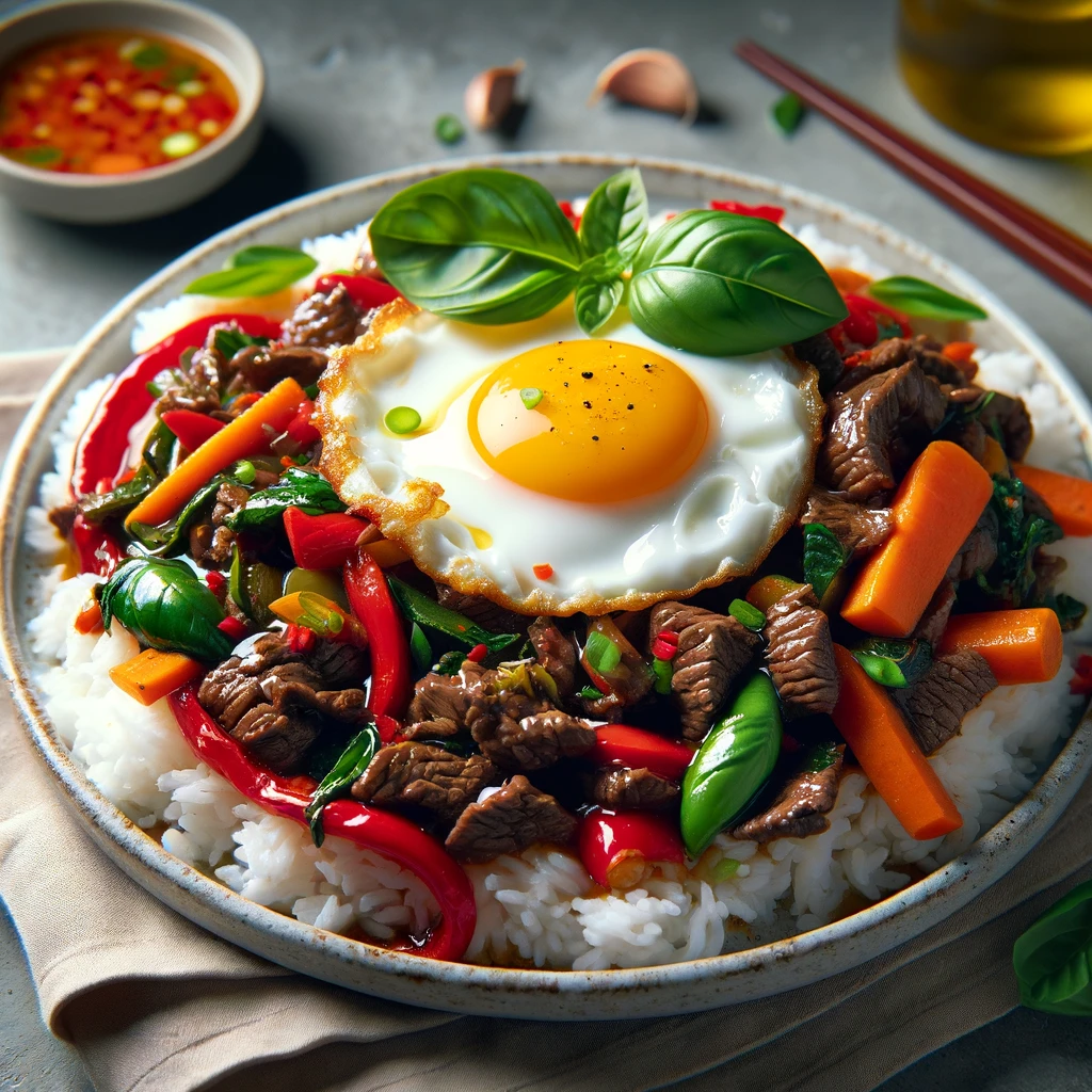 Thai Basil Beef Bowls