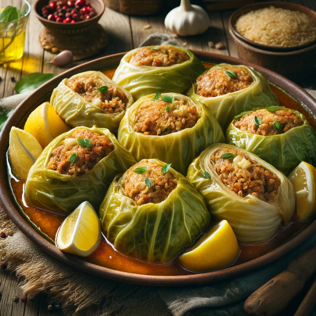 Malfuf Mahshi (Palestinian Stuffed Cabbage)