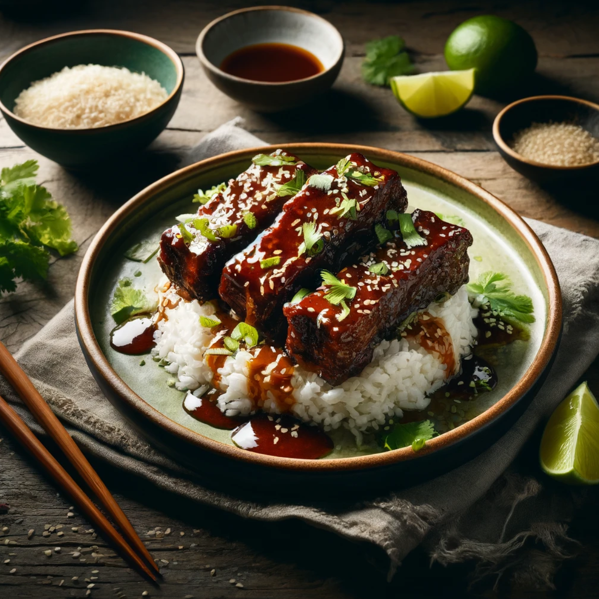 Gingered Short Ribs with Green Rice